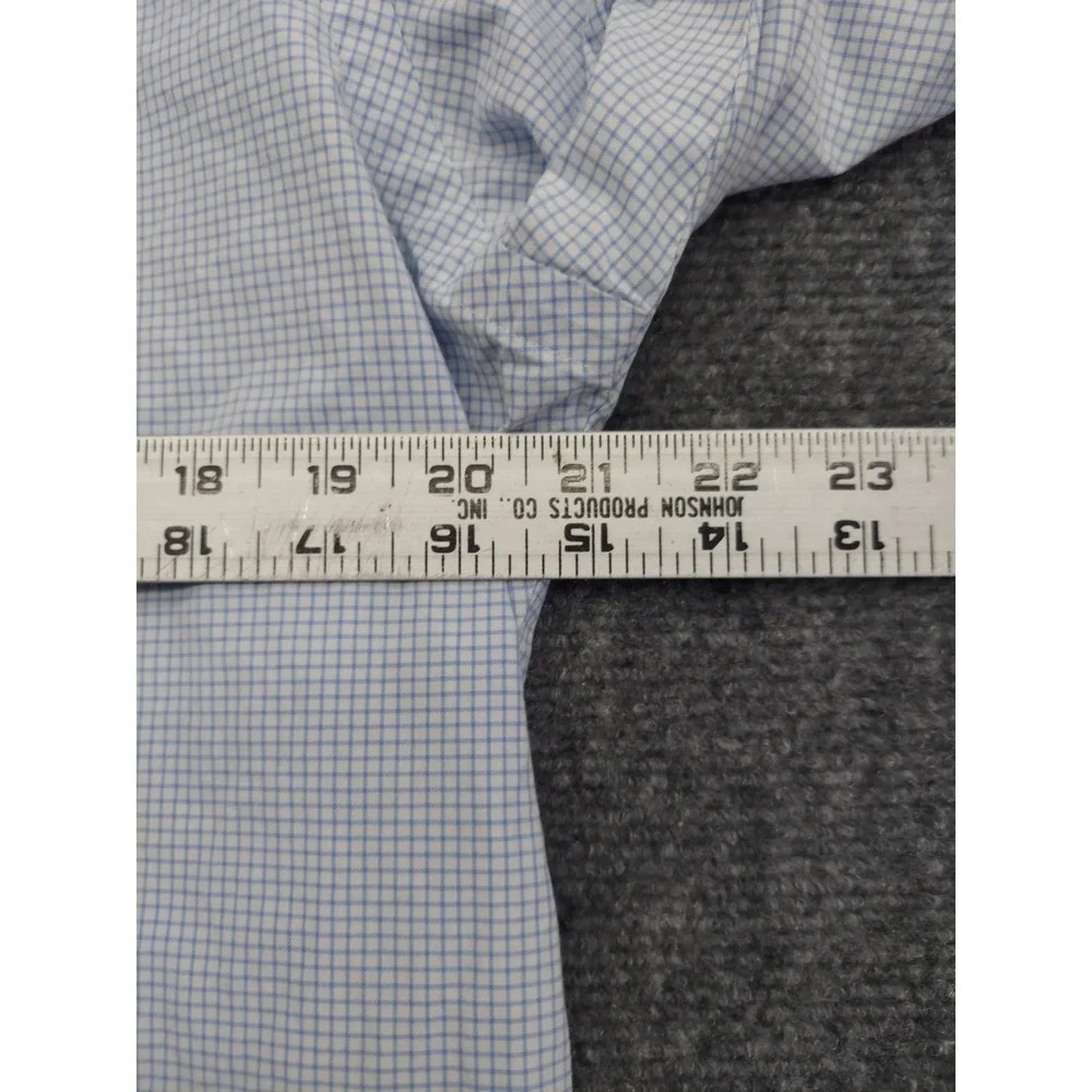 Polo Ralph Lauren Shirt Mens 17 Blue Check Estate Custom‎ Fit Button Down
